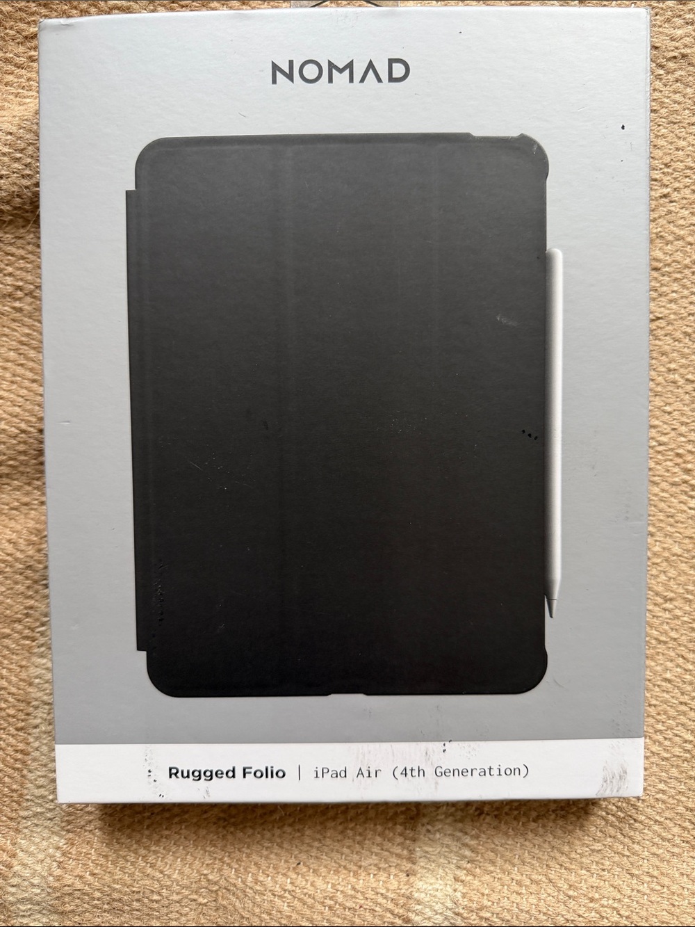 Nomad Rugged Folio Case in Black with Apple Pencil Slot